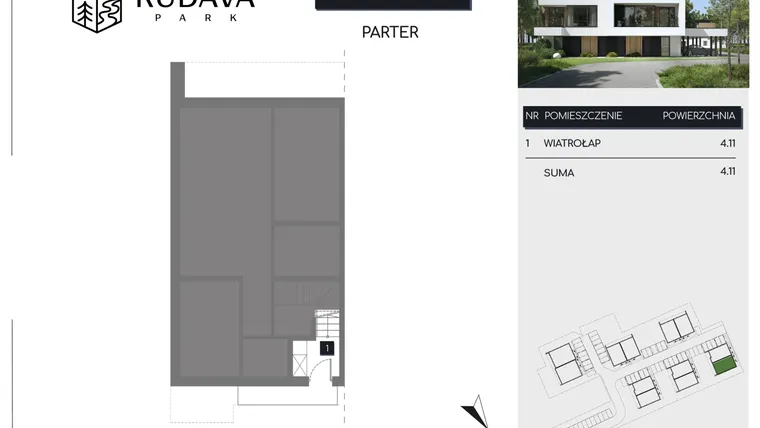 Rzut - Mieszkanie na sprzedaż 3 pokoje o powierzchni 109,08 m² - numer M6B w Rudava Park