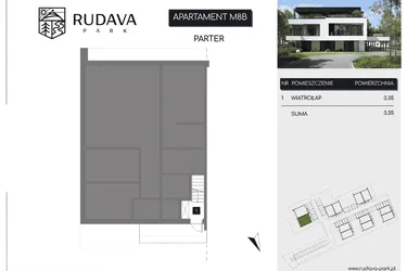 Rzut - Mieszkanie na sprzedaż 3 pokoje o powierzchni 153,02 m² - numer M8B w Rudava Park