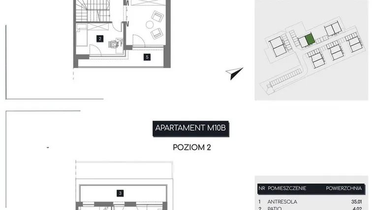 Rzut - Mieszkanie na sprzedaż 3 pokoje o powierzchni 111,55 m² - numer M10B w Rudava Park