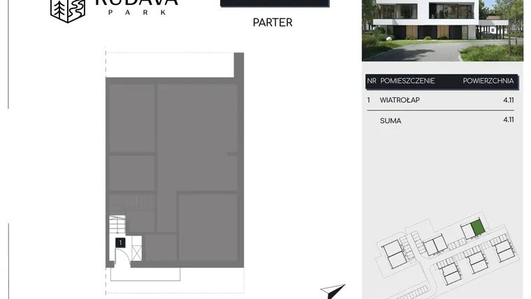 Rzut - Mieszkanie na sprzedaż 3 pokoje o powierzchni 111,55 m² - numer M12B w Rudava Park