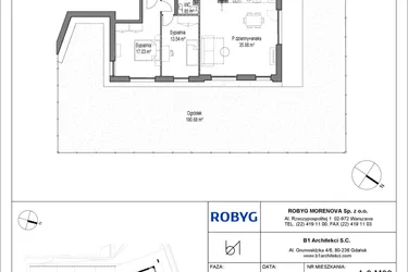 Rzut - Mieszkanie na sprzedaż 4 pokoje o powierzchni 100,92 m² - numer A.0M08 w Leszczyńskich 2