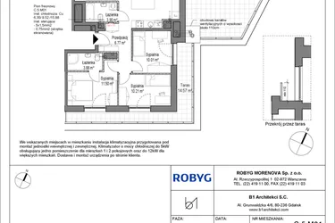 Rzut - Mieszkanie na sprzedaż 4 pokoje o powierzchni 87,44 m² - numer C.5M01 w Leszczyńskich 2