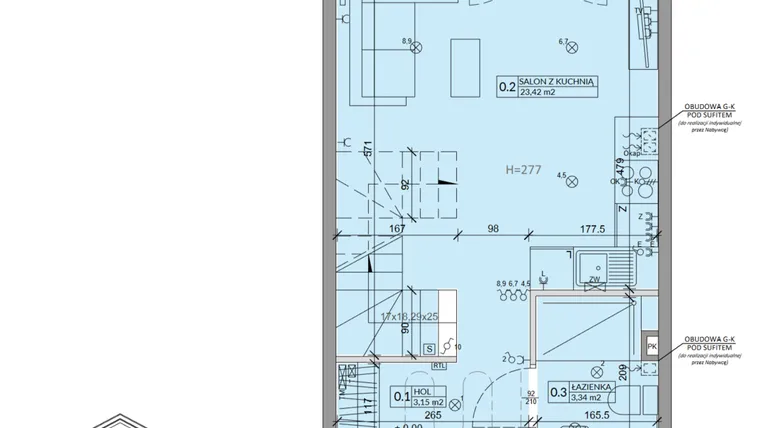 Rzut - Dom na sprzedaż 3 pokoje o powierzchni 63,99 m² - numer 37A w Ogrody Przyjaciół 5 etap IV