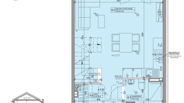 Rzut - Dom na sprzedaż 4 pokoje o powierzchni 80,54 m² - numer 39B w Ogrody Przyjaciół 5 etap IV