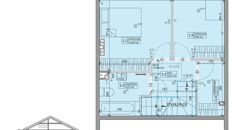 Rzut - Dom na sprzedaż 3 pokoje o powierzchni 71,32 m² - numer 41A w Ogrody Przyjaciół 5 etap IV