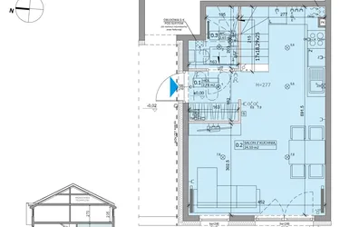 Rzut - Dom na sprzedaż 3 pokoje o powierzchni 68,6 m² - numer 41B w Ogrody Przyjaciół 5 etap IV
