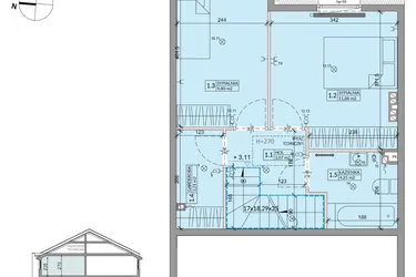 Rzut - Dom na sprzedaż 3 pokoje o powierzchni 71,32 m² - numer 42A w Ogrody Przyjaciół 5 etap IV