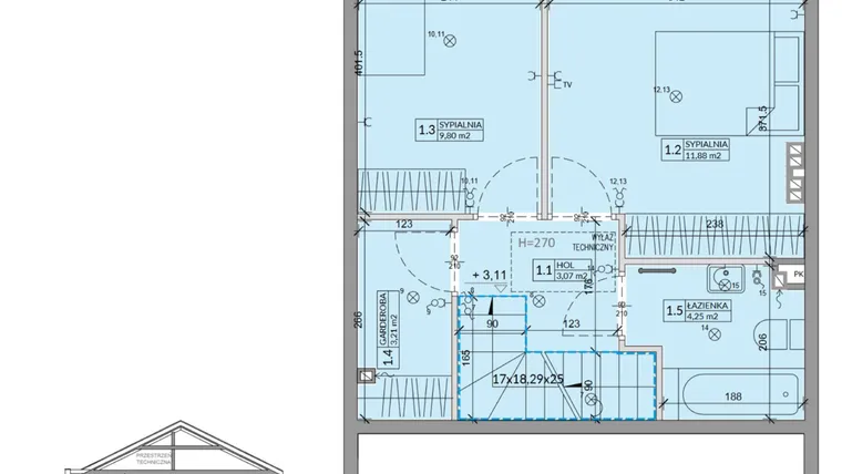 Rzut - Dom na sprzedaż 3 pokoje o powierzchni 71,32 m² - numer 42A w Ogrody Przyjaciół 5 etap IV