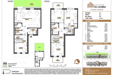 Rzut - Mieszkanie na sprzedaż 5 pokoi o powierzchni 107,09 m² - numer 13.A4 w Apartamenty Krynoliny