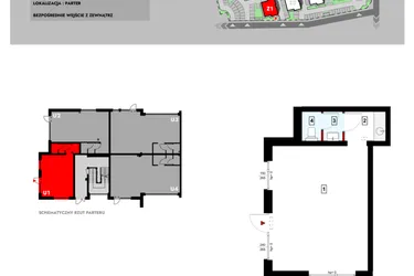 Rzut - Lokal użytkowy na sprzedaż 1 pokój o powierzchni 36,47 m² - numer Z1_U1 w Osiedle Malarska etap IV