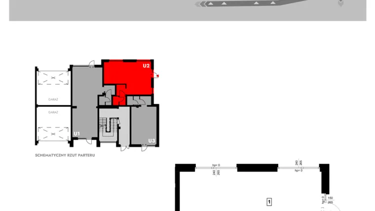 Rzut - Lokal użytkowy na sprzedaż 1 pokój o powierzchni 42,18 m² - numer Z2_U2 w Osiedle Malarska etap IV