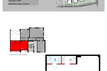 Rzut - Lokal użytkowy na sprzedaż 1 pokój o powierzchni 54,06 m² - numer Z6_U1 w Osiedle Malarska etap IV