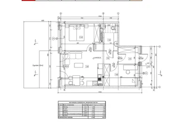 Rzut - Mieszkanie na sprzedaż 3 pokoje o powierzchni 57,9 m² - numer 42/9 w Ogrody Kochanowskiego