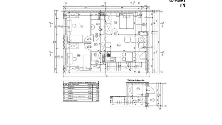 Rzut - Mieszkanie na sprzedaż 4 pokoje o powierzchni 66,85 m² - numer 42/11 w Ogrody Kochanowskiego