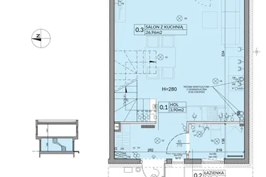 Rzut - Dom na sprzedaż 4 pokoje o powierzchni 74,16 m² - numer 33 w Boska Ksawerowska 2 etap 3