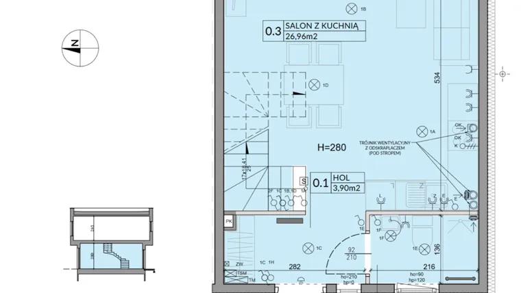 Rzut - Dom na sprzedaż 4 pokoje o powierzchni 74,16 m² - numer 33 w Boska Ksawerowska 2 etap 3