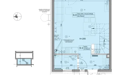 Rzut - Dom na sprzedaż 4 pokoje o powierzchni 74,16 m² - numer 36 w Boska Ksawerowska 2 etap 3