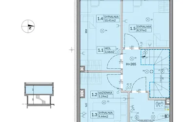 Rzut - Dom na sprzedaż 4 pokoje o powierzchni 74,16 m² - numer 37 w Boska Ksawerowska 2 etap 3