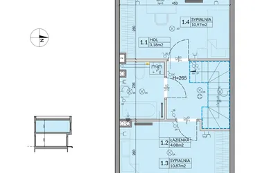 Rzut - Dom na sprzedaż 3 pokoje o powierzchni 61,92 m² - numer 39 w Boska Ksawerowska 2 etap 3
