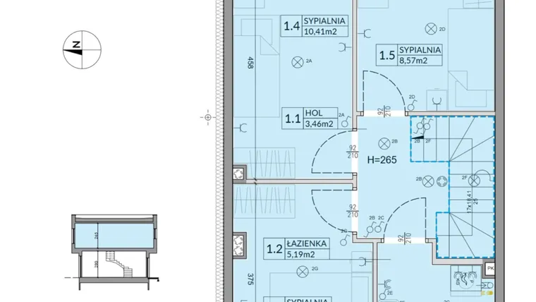 Rzut - Dom na sprzedaż 4 pokoje o powierzchni 74,16 m² - numer 44 w Boska Ksawerowska 2 etap 3