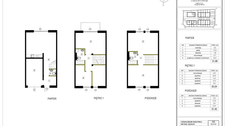 Rzut - Dom na sprzedaż 6 pokoi o powierzchni 153,97 m² - numer G2 w Rezydencja Miłosna