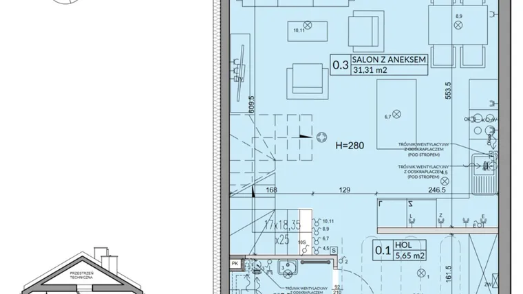 Rzut - Dom na sprzedaż 4 pokoje o powierzchni 82,62 m² - numer 99B w Nova Magdalenka 7 etap VII-VIII