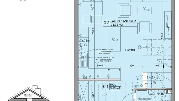 Rzut - Dom na sprzedaż 4 pokoje o powierzchni 82,62 m² - numer 101A w Nova Magdalenka 7 etap VII-VIII
