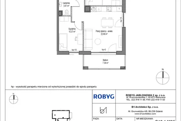 Rzut - Mieszkanie na sprzedaż 4 pokoje o powierzchni 74,01 m² - numer C12.1M05 w Lawendowe Wzgórza bud. C12
