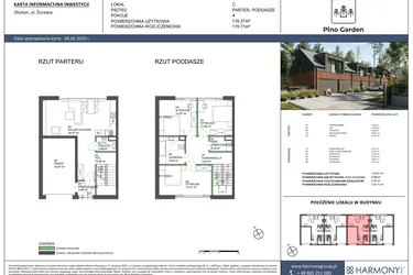 Rzut - Dom na sprzedaż 4 pokoje o powierzchni 116,37 m² - numer C w Pino Garden 1