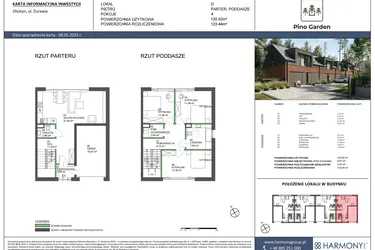 Rzut - Dom na sprzedaż 4 pokoje o powierzchni 120,02 m² - numer D w Pino Garden 1