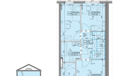 Rzut - Mieszkanie na sprzedaż 4 pokoje o powierzchni 82,75 m² - numer 53B w Domy na Witosa etap 2A i 2B