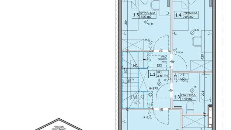 Rzut - Mieszkanie na sprzedaż 4 pokoje o powierzchni 82,75 m² - numer 69A w Domy na Witosa etap 2A i 2B