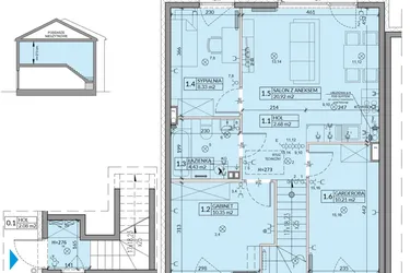 Rzut - Mieszkanie na sprzedaż 4 pokoje o powierzchni 62,57 m² - numer 67B w Domy na Witosa etap 2A i 2B