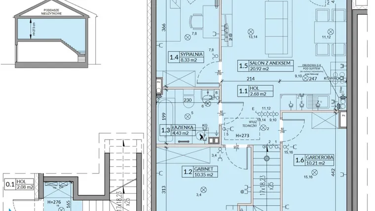 Rzut - Mieszkanie na sprzedaż 4 pokoje o powierzchni 62,57 m² - numer 67B w Domy na Witosa etap 2A i 2B
