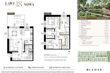 Rzut - Mieszkanie na sprzedaż 4 pokoje o powierzchni 88,58 m² - numer 3D w Lawinowa 18