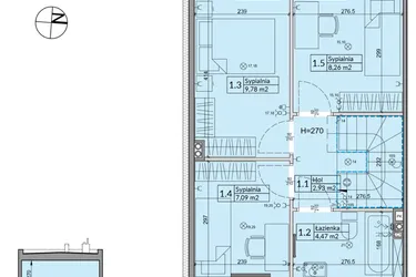 Rzut - Dom na sprzedaż 5 pokoi o powierzchni 72,7 m² - numer 37A w Osiedle Stokrotki etap 4 i 5