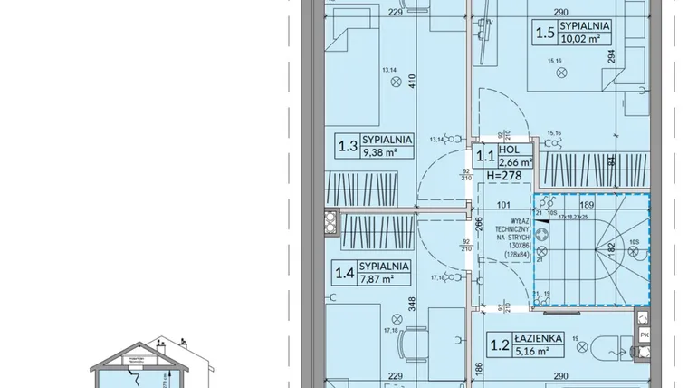 Rzut - Dom na sprzedaż 4 pokoje o powierzchni 77,99 m² - numer 39A w Osiedle Słoneczne etap IV