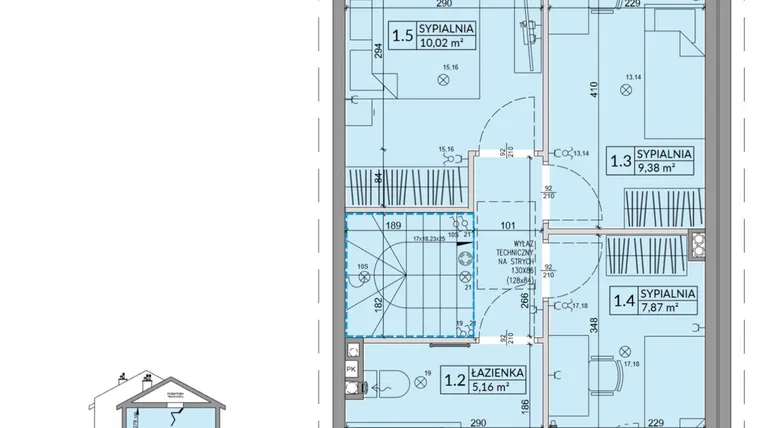 Rzut - Dom na sprzedaż 4 pokoje o powierzchni 77,99 m² - numer 39B w Osiedle Słoneczne etap IV