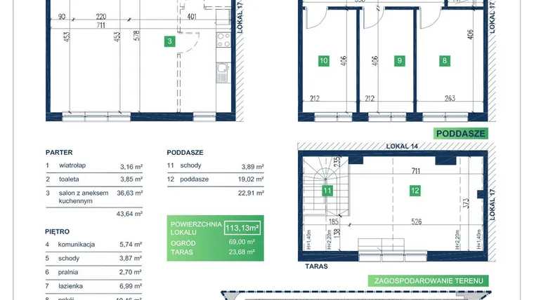Rzut - Dom na sprzedaż 5 pokoi o powierzchni 113,13 m² - numer 15 w Vista Forest Stabłowice