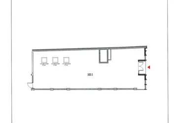 Rzut - Lokal użytkowy na sprzedaż 1 pokój o powierzchni 206,22 m² - numer U5 w Garbary 68