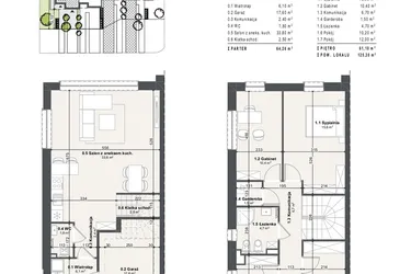 Rzut - Dom na sprzedaż 5 pokoi o powierzchni 125,3 m² - numer 5a w Domy na Przylesiu etap II