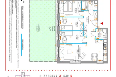 Rzut - Mieszkanie na sprzedaż 3 pokoje o powierzchni 80,65 m² - numer 11 w Zielone Sady etap III B2