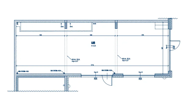 Rzut - Lokal użytkowy na sprzedaż 1 pokój o powierzchni 100,23 m² - numer LU.5 w BLISKO Apartamenty Grota