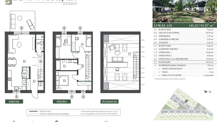 Rzut - Dom na sprzedaż 4 pokoje o powierzchni 145,22 m² - numer 13A w Domy w akacjach