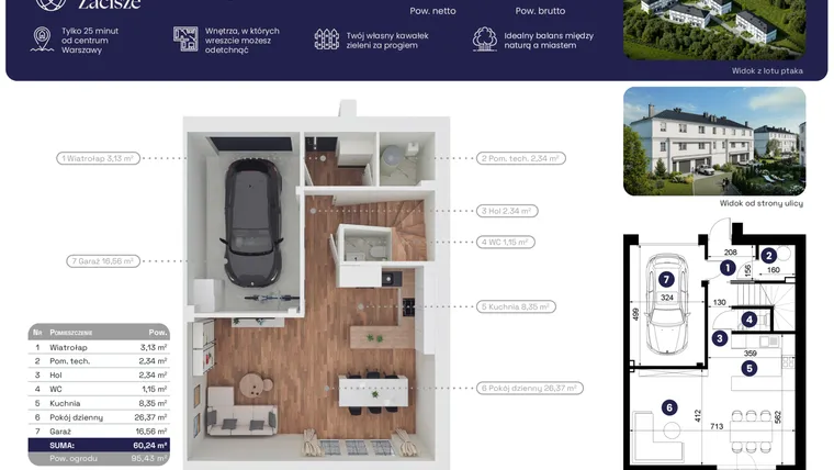Rzut - Dom na sprzedaż 5 pokoi o powierzchni 184,55 m² - numer 17.2 w Błękitne Zacisze
