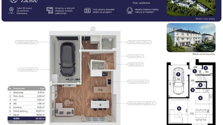 Rzut - Dom na sprzedaż 5 pokoi o powierzchni 184,43 m² - numer 17.2 w Błękitne Zacisze