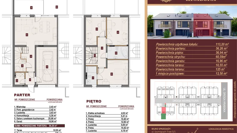 Rzut - Dom na sprzedaż 4 pokoje o powierzchni 109,84 m² - numer 18/2 w Dzielnica Hrabska etap V