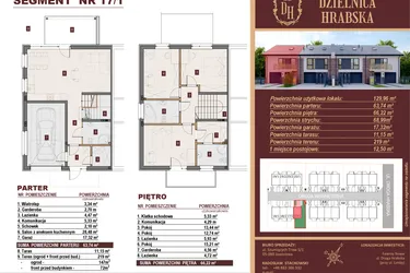Rzut - Dom na sprzedaż 4 pokoje o powierzchni 129,96 m² - numer 17/1 w Dzielnica Hrabska etap V