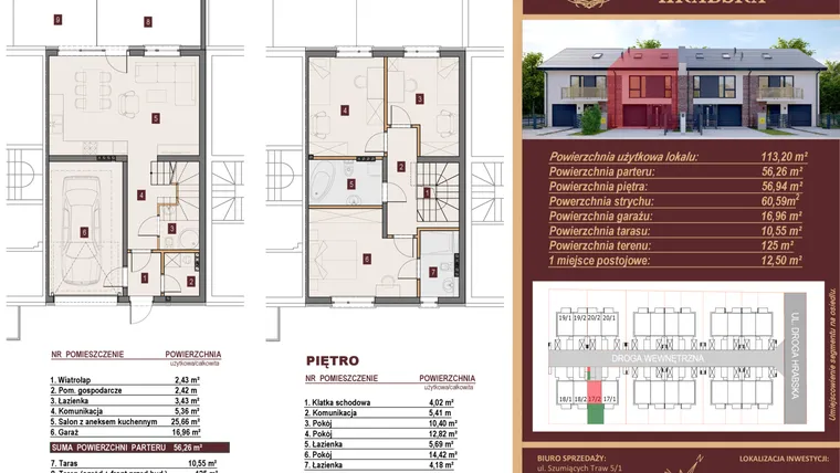 Rzut - Dom na sprzedaż 4 pokoje o powierzchni 109,84 m² - numer 17/2 w Dzielnica Hrabska etap V