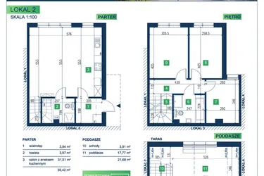 Rzut - Dom na sprzedaż 5 pokoi o powierzchni 105,95 m² - numer 2 w Vista Forest